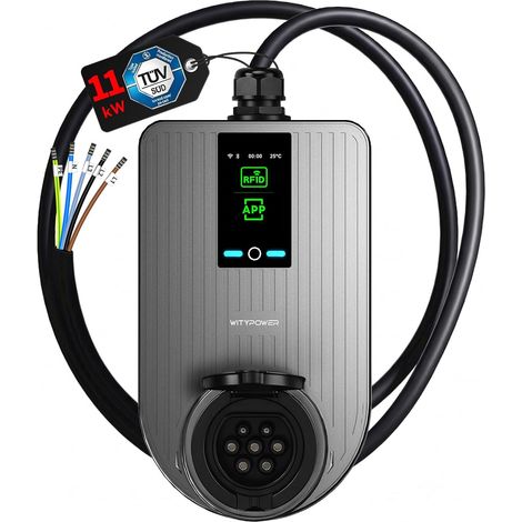 Borne de Recharge Véhicules Électrique 11kW avec APP RFID WLAN (1/5)