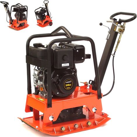Rüttelplatte Verdichter 180kg 30kN 6PS Diesel reversierbar PU-Matte 56155 (1/5)
