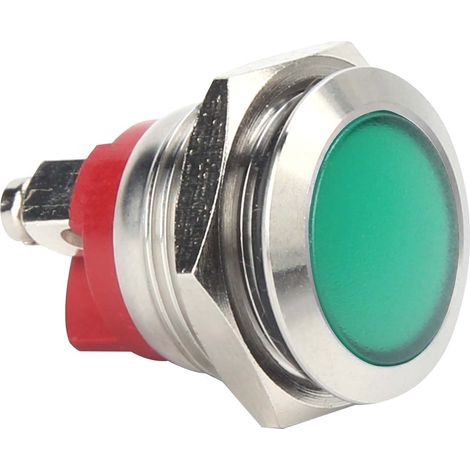 Feu de signalisation LED 0.6 pouce voyant lumineux vert étanche IP66 base ignifuge universel pour tableau électrique (1/5)