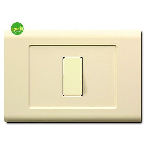 Placca 1 posto 3 moduli tond - q avorio.