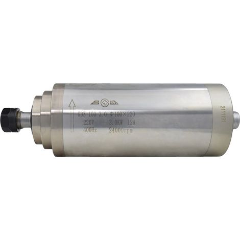 Motor de husillo CNC, 3 kW de potencia, 24000 rpm de velocidad, 220 V de tensión, refrigerado por agua, pinza ER20. (1/5)