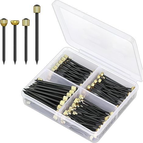 100pcs Clous de Suspension, Cintres Photo Clous, Cintres Clous de Cadre Photo, Accroche Cadres, Ensemble de Clous de Suspension pour Photos avec Boîte de Rangement, Métal de Haute Qual (1/5)