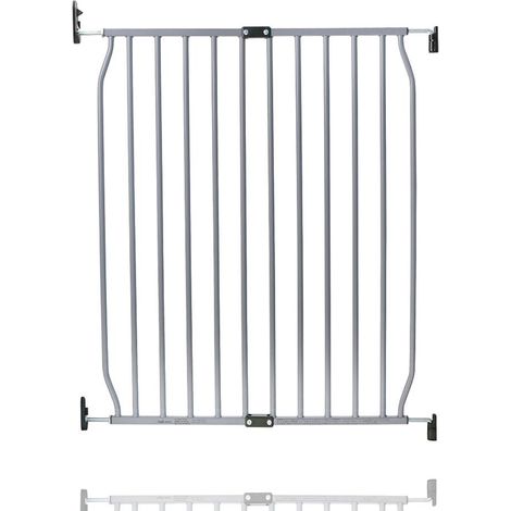 Safetots Eco Screw Fit Baby Gate, Grey, 70cm - 80cm,  Stair Gate for Toddler and Baby, Screw Fit Safety Barrier
