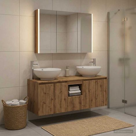 vidaXL Bathroom Cabinet Set 4 pcs Artisan Oak Engineered Wood (1/5)