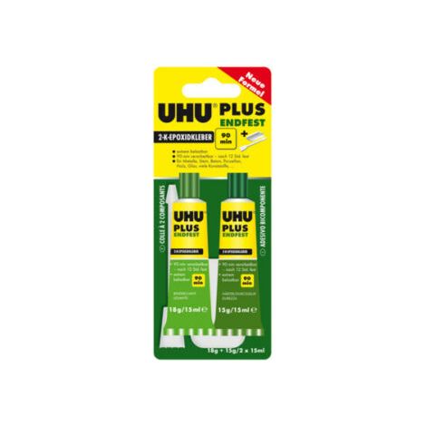 Colla epossidica trasparente bicomponente Uhu plus 30ml (1/5)