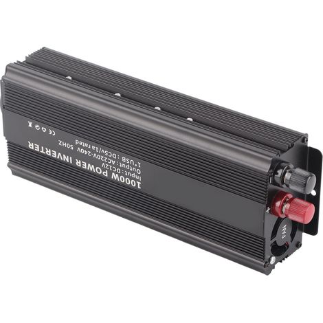 Convertisseur à onde sinusoïdale 12 V, convertisseur 220 V, onduleur 1000 W avec panneau solaire (1/5)