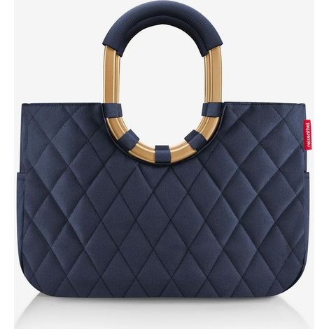 Reisenthel OS4111 Loopshopper M Borsa in tessuto 12 l con manici imbottiti in alluminio e tasca interna removibile colore blu scuro