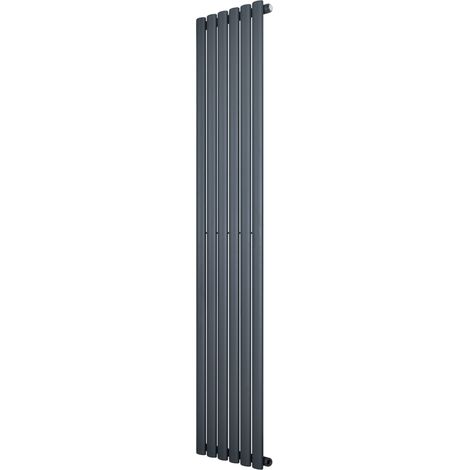 Radiador Ovalado de Columna Simple  Gris Antracita  180x36 cm Acero al Carbono 951 W  Soportes, Kit, Cepillo  Garantía 15 Años  Calefacción Eficiente y Elegante