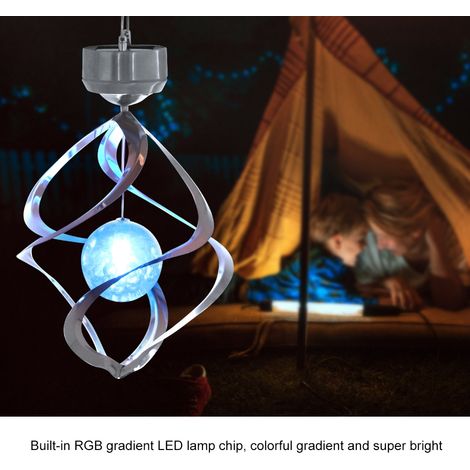 Lampe solaire suspendue LED à couleurs changeantes, étanche, carillon éolien, décoration extérieure (1/5)