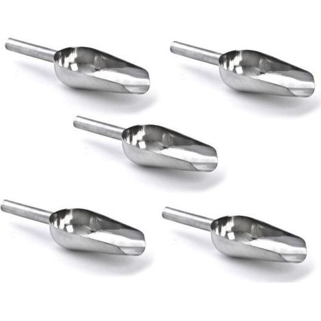 5-teiliges Küchenlöffel-Set aus lebensmittelechtem Edelstahl für Süßwaren, Bonbons, Getreide, Zucker, Mehl, Müsli, Erdnüsse, Eiscreme, Löffel (1/4)