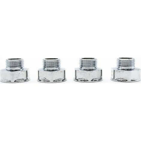 Mamelon 15/21-20/27 Adaptateur 1/2 3/4 M-F Laiton Chrome Raccord Reducteur Circulateur Chauffage Tuyau Douche Mousseur Robinet
