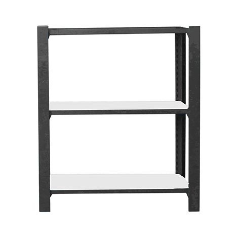 Officlick Étagère extérieure en métal anthracite et blanc (1/4)