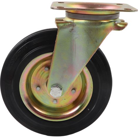 Roulette pivotante 8 pouces moyeu allié caoutchouc roulement à rouleaux capacité 200 kg pour chariot (1/5)