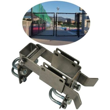 Loquet de porte double à bras solide résidentiel, utilisez ce loquet de porte double où 2 portes se balancent ensemble. La distance minimale entre les portes est de 4,3 cm, loquet de chaîne pour les (1/5)
