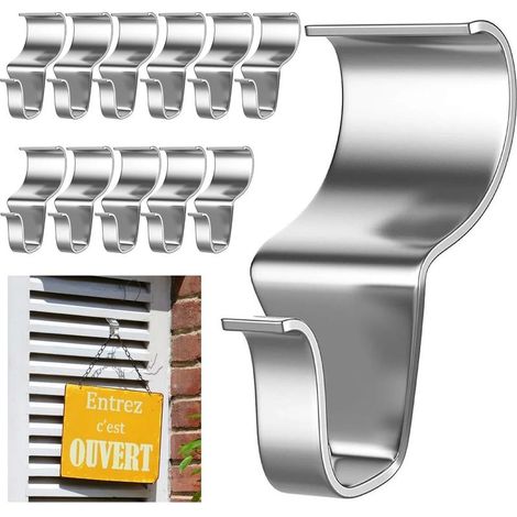 12 Pcs Crochets pour Revêtement Vinyle, Clips sans perçage pour décoration extérieure, terrasse, maison et fêtes (1/5)