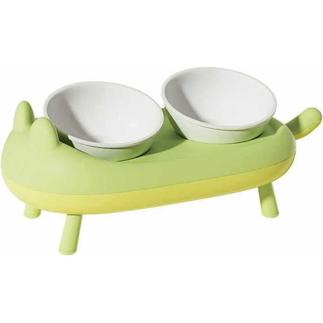 Gamelle surélevée en céramique pour chat, bol incliné pour petits chiens et chiots, mangeoire ergonomique antidérapante (1/5)