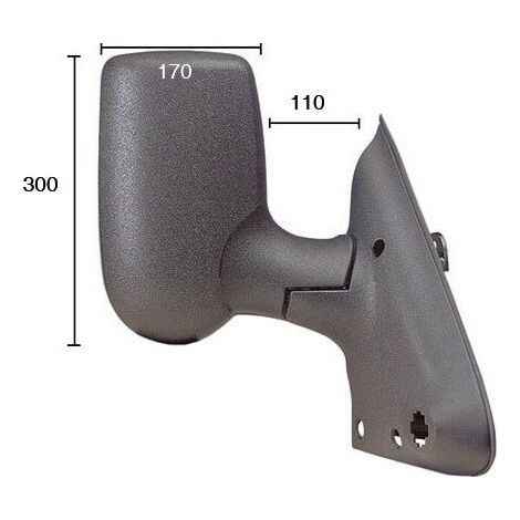 Rétroviseur manuel droit court Ford Transit MK6 et MK7 2000-2014