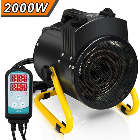 SWANEW Riscaldatore per serre Riscaldatore per capannoni da giardino con regolatore di temperatura da 2000W per serre (1/5)