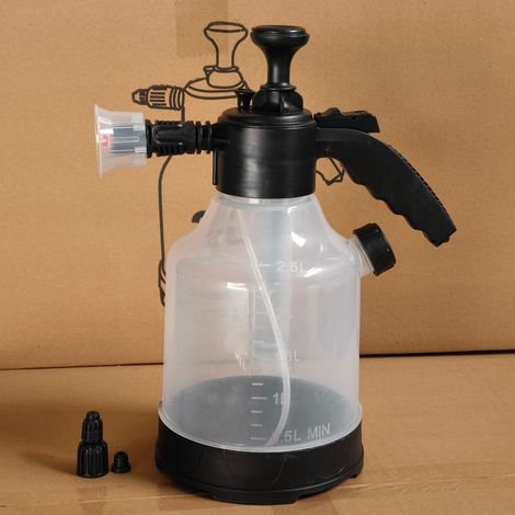 Pulvérisateur Mousse à Pression 3L avec Verrouillage – Vaporisateur Résistant aux Acides et Alcalins pour Jardin, Désinfection et Lavage Auto 1 Pièce, Transparent (1/4)