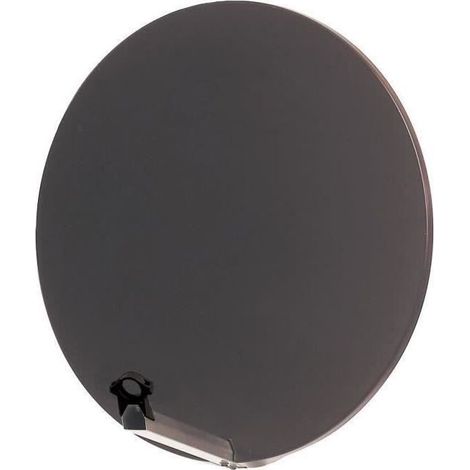 HDME PARABOLE SATELLITE FIBRE COMPOSITE GRIS ANTHRACITE 85CM + BRIDES INOX ANTI CORROSION (1/3)