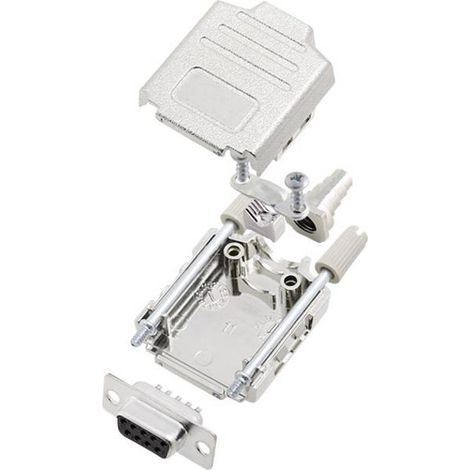encitech DPPK09-M-DBS-K 6355-0004-11 KIT connettori femmina SUB-D 180 ° Numero Poli (num): 9 Punte a saldare 1 KIT