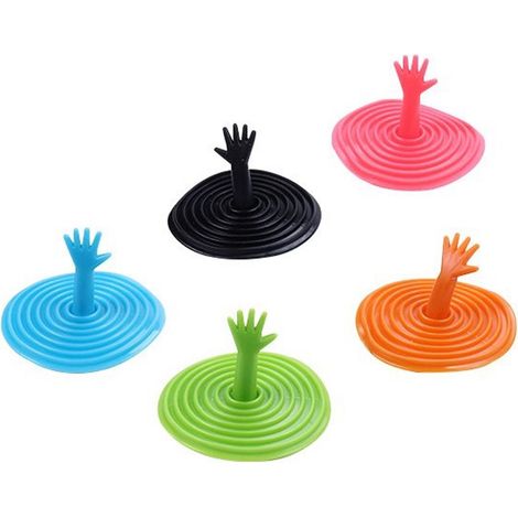 pezzi - Tappo universale per lavandino - Coperchio per lavandino - Filtro per lavandino in silicone - Tappo per vasca da bagno con maniglia - Tappo di scarico - Filtro raccogli capelli (1/2)