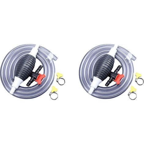 2x Multifunktionale Saugpumpe, manuelle Kraftstoffumfüllpumpe, Benzinsaugschlauch, tragbare Saugpumpe (3 Meter) (1/5)