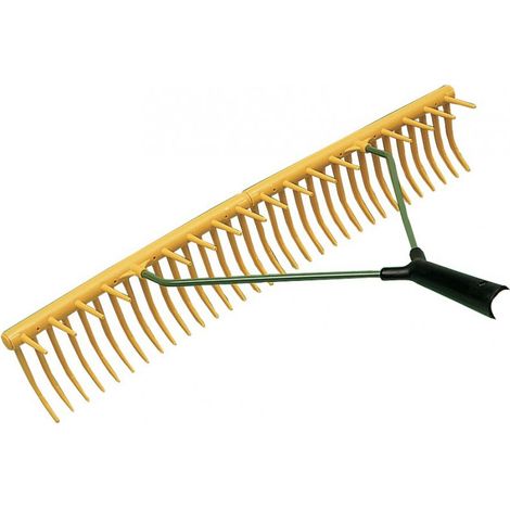 Rateau en plastique 32 dents – Largeur de travail 650 mm – Courbes arrondies pour pelouse – Élevage/Agriculture urbaine – Jost