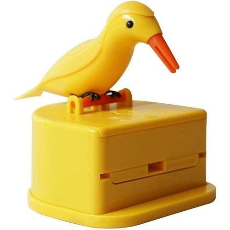 Dispensador de palillos de dientes con forma de pico, caja telescópica para el hogar, dispensador de palillos de dientes, decoración de cocina, lindo pájaro (1/4)