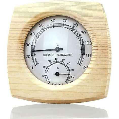 Accesorio para sauna Sauna de interior y exterior Suministros para sauna Indicador de inducción Higrómetro doméstico Higrómetro Termómetro para sauna (1/4)