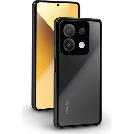 Custodia per Xiaomi Redmi Note 13 5G, con doppio vetro magnetico, nera (1/5)