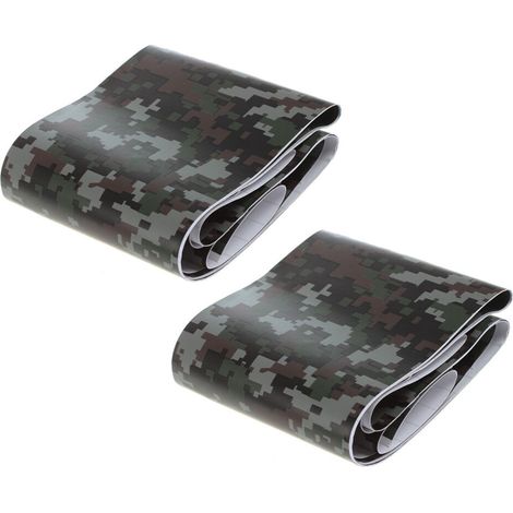2 rollos de pegatinas de camuflaje para coche, calcomanías militares, vinilo de fibra PVC, pegatina para motocicleta (1/2)