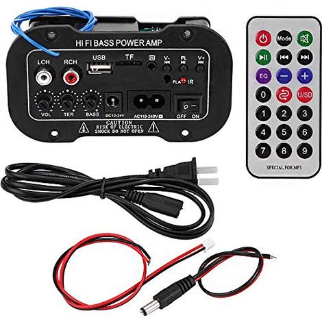 Applicable Noir Bluetooth amplificateur HiFi 5 Pouces Auto Voiture numérique amplificateur Bluetooth HiFi Basse Haute Puissance stéréo amplificateur Audio