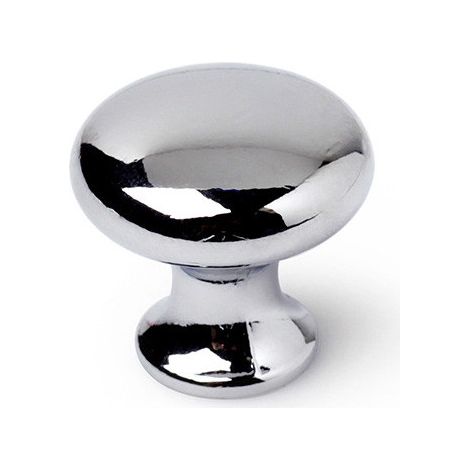 Blister da 4 pomoli per mobili tondi in zama finitura cromo lucido mod.760 ø25mm REI