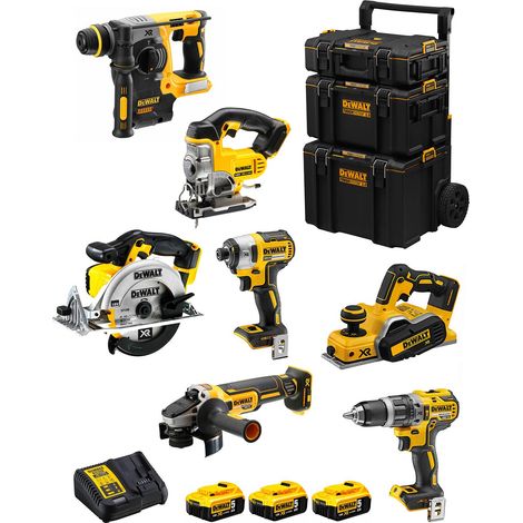 DeWALT Kit DWK700 (DCD796 + DCH273 + DCG405 + DCF887 + DCS331 + DCS391 + DCP580 + 3 x 5,0 Ah + DCB115 + 3en1 Caddy) (1/5)