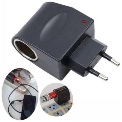 Convertisseur 230V vers 12V pour allume-cigare – Alimentation 1000mA – Adaptateur pour appareils automobiles – Utilisation à domicile