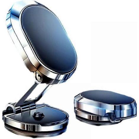 Handyhalterung, magnetische Auto-Handyhalterung, um 360° drehbare magnetische Handyhalterung, faltbare magnetische Auto-Handyhalterung aus Aluminiumlegierung, Armaturenbrett