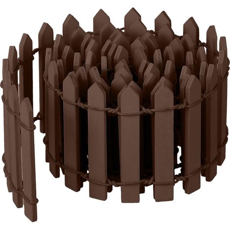 1 clôture miniature - Décoration de jardin - 90 x 5 cm - Clôture de jardin miniature en bois - Mini mobilier de jardin - Lutin - Clôture en bois - Pour bricolage, terrarium, poupées (1/5)