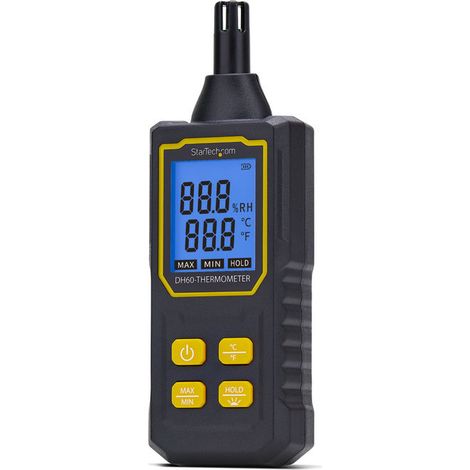 StarTech.com DH60-THERMOMETER Termoigrometro Digitale Misuratore Portatile Umidita' e Temperatura Display LCD Sala Server Ufficio