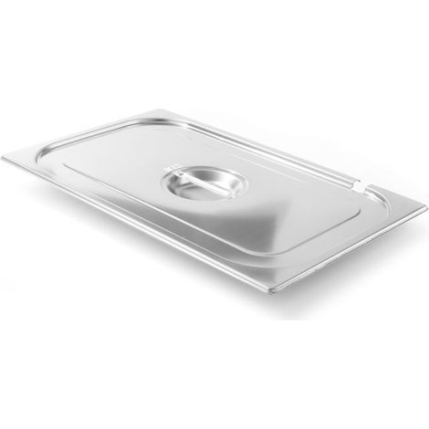 Coperchio in acciaio per GN Kitchen Line con foro per mestolo GN 1/1 - Hendi 806913