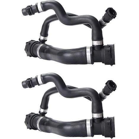 2 durites supérieures de refroidissement de radiateur en caoutchouc 17127546064 pour BMW Série 5 E60 E61 525i 528i 530i (1/5)
