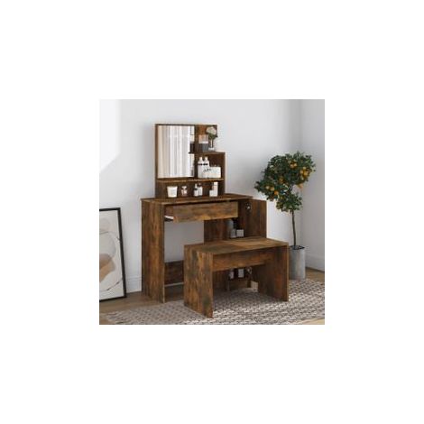 Ensemble de coiffeuse Chêne fumé 86,5x35x136 (1/5)