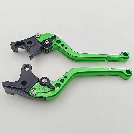Convient pour la moto Kawasaki ZG1000 CONCOURS, levier de frein, d'embrayage et de klaxon modifié en alliage d'aluminium (tige longue verte) (1/5)