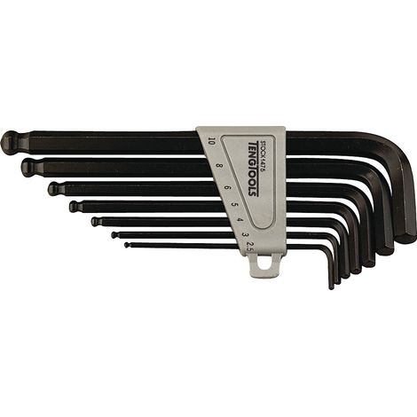 Jeu de clés Allen tête sphérique 7 pcs 1/8 à 3/8 Teng Tools 1474 (1/3)