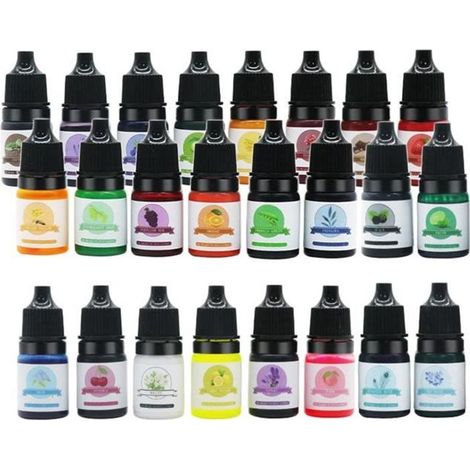 Colorant liquide pour résine époxy - 24 couleurs hautement concentrées pour l'art (1/3)