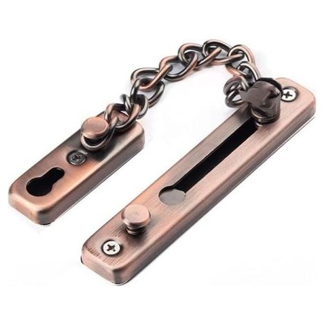 Chaîne De Sécurité,Chaîne De Porte en Acier Inoxydable,Serrure À Chaîne De Porte,Utilisée pour Les Portes Et Fenêtres Intérieures (1/4)