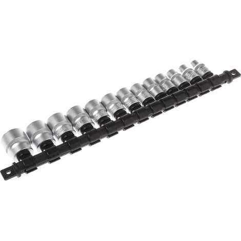 Rs Pro – Jeu de douilles 3/8 pouce carré 13 pièces – Acier chrome vanadium – Finition chrome pour durabilité – Usage sans impact
