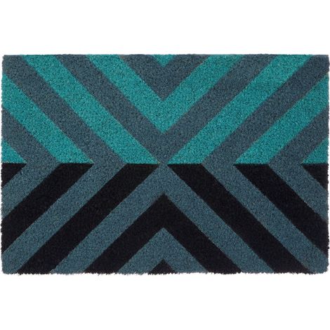 Premier Housewares Blue Diamond Design Door Mat Non Slip Floor Mat Indoor And Outdoor Welcome Mat With Robust Coir For Door Entrances House Entryway Kitchen Outside Porch And More 40 x 2 x 60 (1/3)