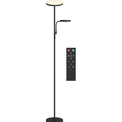 Lampada da terra LED dimmerabile 42 W con luce da lettura e telecomando HOMVRA (1/5)