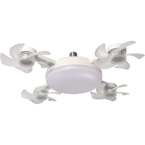 Ventilatore da soffitto LED luce con telecomando, ventilatore a soffitto LED diammable (quattro teste) (1/5)